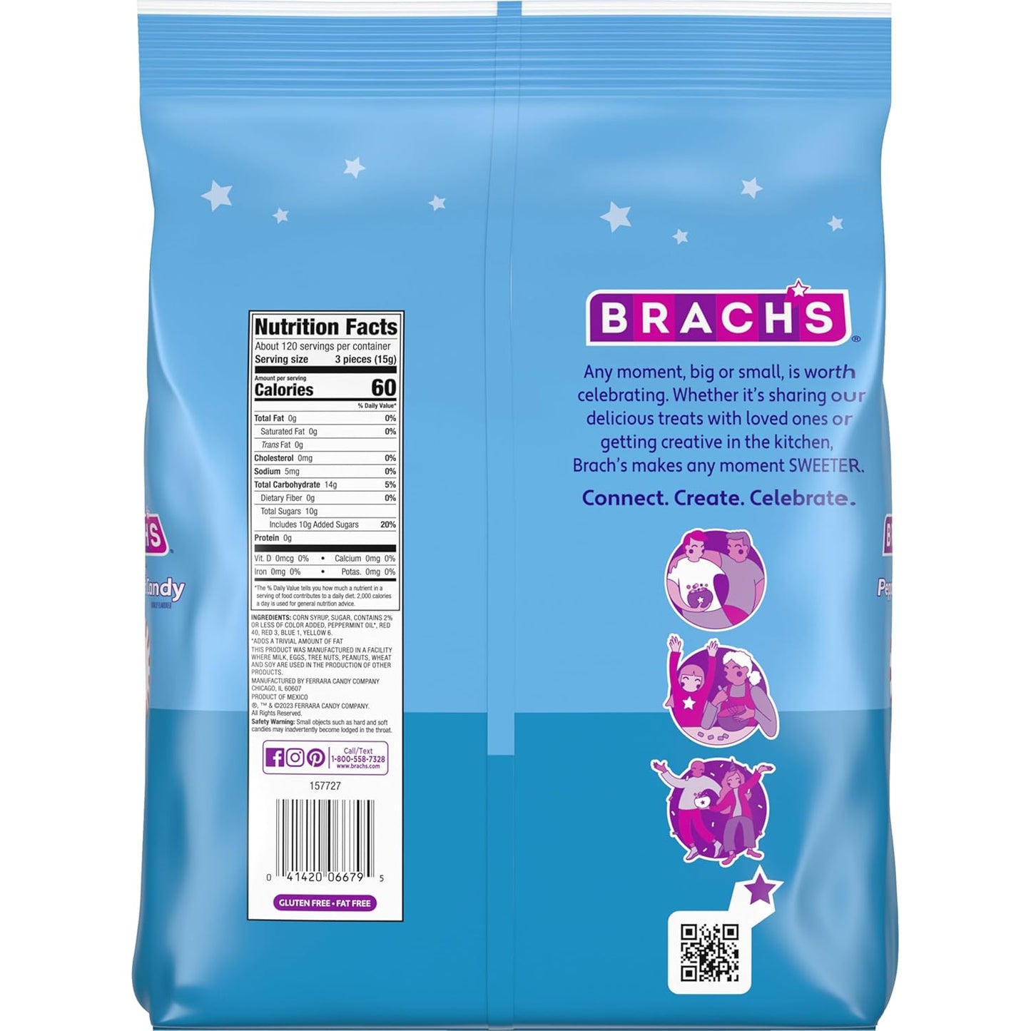 Brach'S Star Brites, Peppermint, Individually Wrapped, Made with Real Peppermint Oil, 64Oz, 360Ct