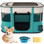 BEBANG Pet Playpen, Foldable Portable Dog Cat Playpens Exercise Kennel Tent, Removable Shade Cover, Indoor Outdoor Travel Camping Use(M)