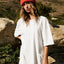 Rompers for Women Casual Short Sleeve Oversized Athletic Workout Reversible Hot Shot Tee Romper Deep Pockets