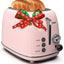 Toaster 2 Slice,Retro Stainless Steel Toaster with 6 Settings, 1.5 in Extra Wide Slots, Bagel/Defrost/Cancel Function, Removable Crumb Tray (Baby Pink)