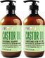 Castor Oil Shampoo and Conditioner Set 16 Fl Oz Set of 2 Sulfate Free Volume Thickening Products for Fine Thinning Hair anti Breakage and Volumizing Thick Professional Salon Formula