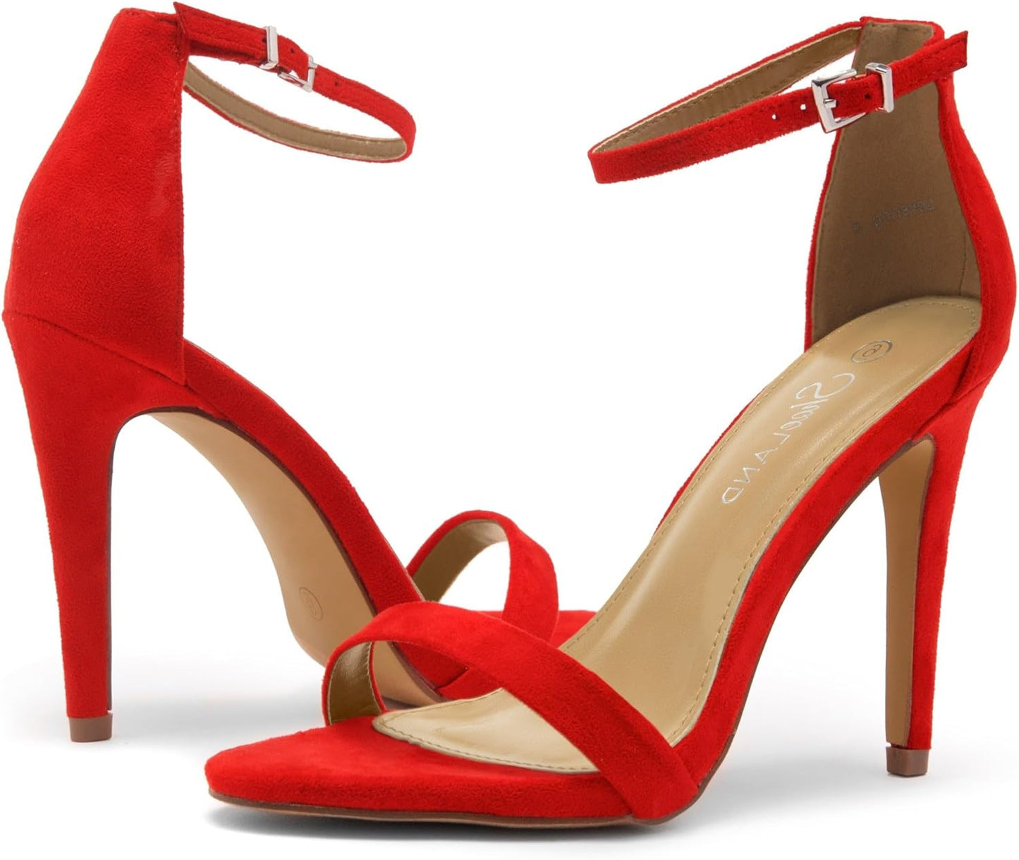 Shoe Land Women’S High Heels – Open Toe Stiletto Heels with Adjustable Ankle Strap | Dressy Sexy Strappy Heeled Sandals for Wedding, Prom, Party & Evening Wear