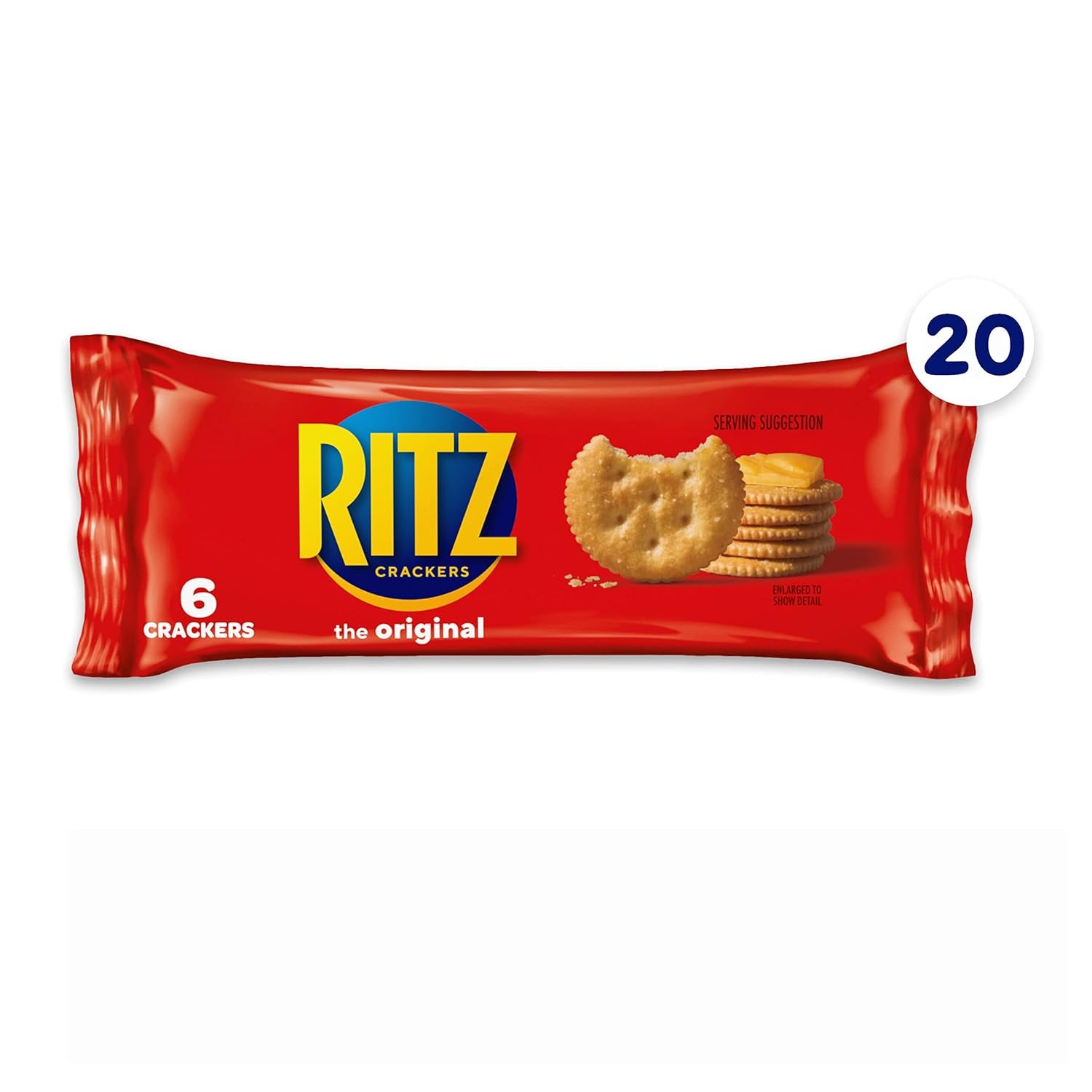 RITZ Original Crackers, 20 Snack Packs (6 Crackers per Pack)