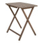 Mainstays XL Oversized 5-Piece Rubberwood Folding TV Tray Table Set of 4 with Storage Rack, Rustic Gray