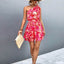 Womens Summer One Shoulder Flowy Short Dresses