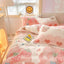 Pink Strawberry Duvet Cover Set Fluffy Kawaii Cartoon Comforter Cover Soft Kids Twin Size Bedding Set (Strawberry)