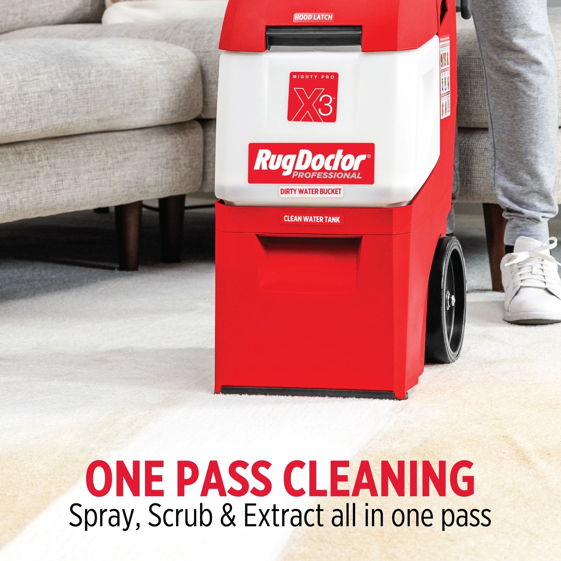 Rug Doctor X3 Commercial Carpet Cleaner - Pro Pet Pack, Includes 48 Oz. Pet Cleaner