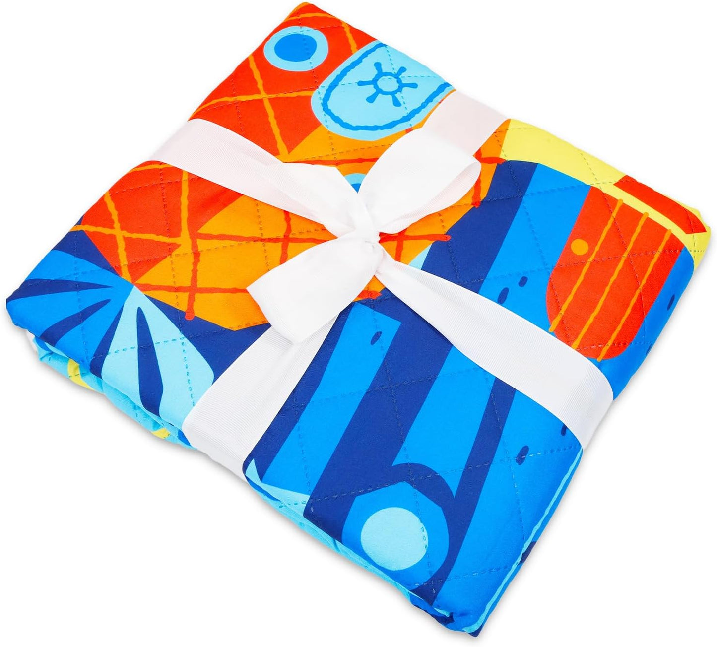 Spongebob Bedspread Twin Set for Kids - Bundle with Quilted Bedspread for Full Bed plus Stickers, More | Spongebob Twin Bedding Set for Boys, Girls