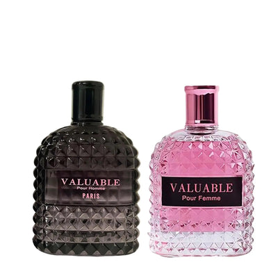 Secret plus 2Pcs Valuable Paris Couple Set Perfume, Long Lasting Sweet Scent for Women/Men Fragrance for All Skin Daily Used 2X100Ml