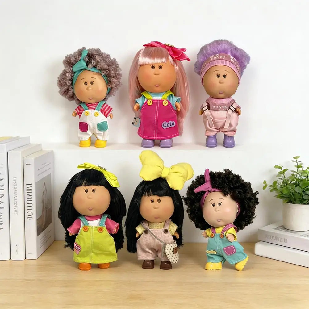 Cute Spanish Potato Doll Mia 18Cm Vinyl Head Soft Plush Body for Girls Boys Birthday Surprise Christmas Gift Toy