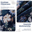 WONGS BEDDING Quilt Set Queen Size, Navy Blue Botanical Queen Bedspread Bedding Sets, 3 Pieces Floral Quilt with 2 Pillowcases,Soft Lightweight Microfiber Coverlet Set for All Season(96"X90")