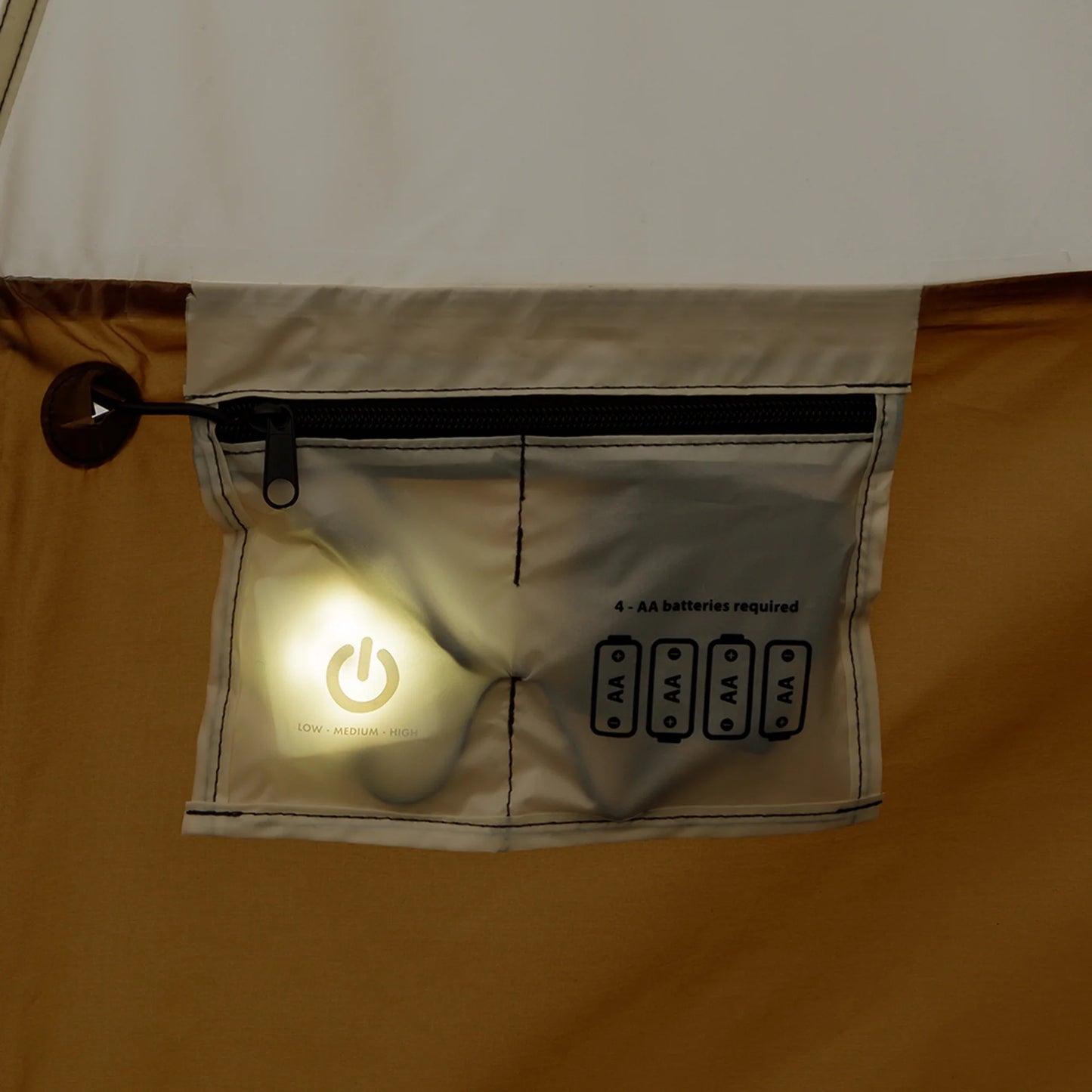 Ozark Trail 15' X 15' 8-Person Bell Tent with String Lights, 22.57 Lbs