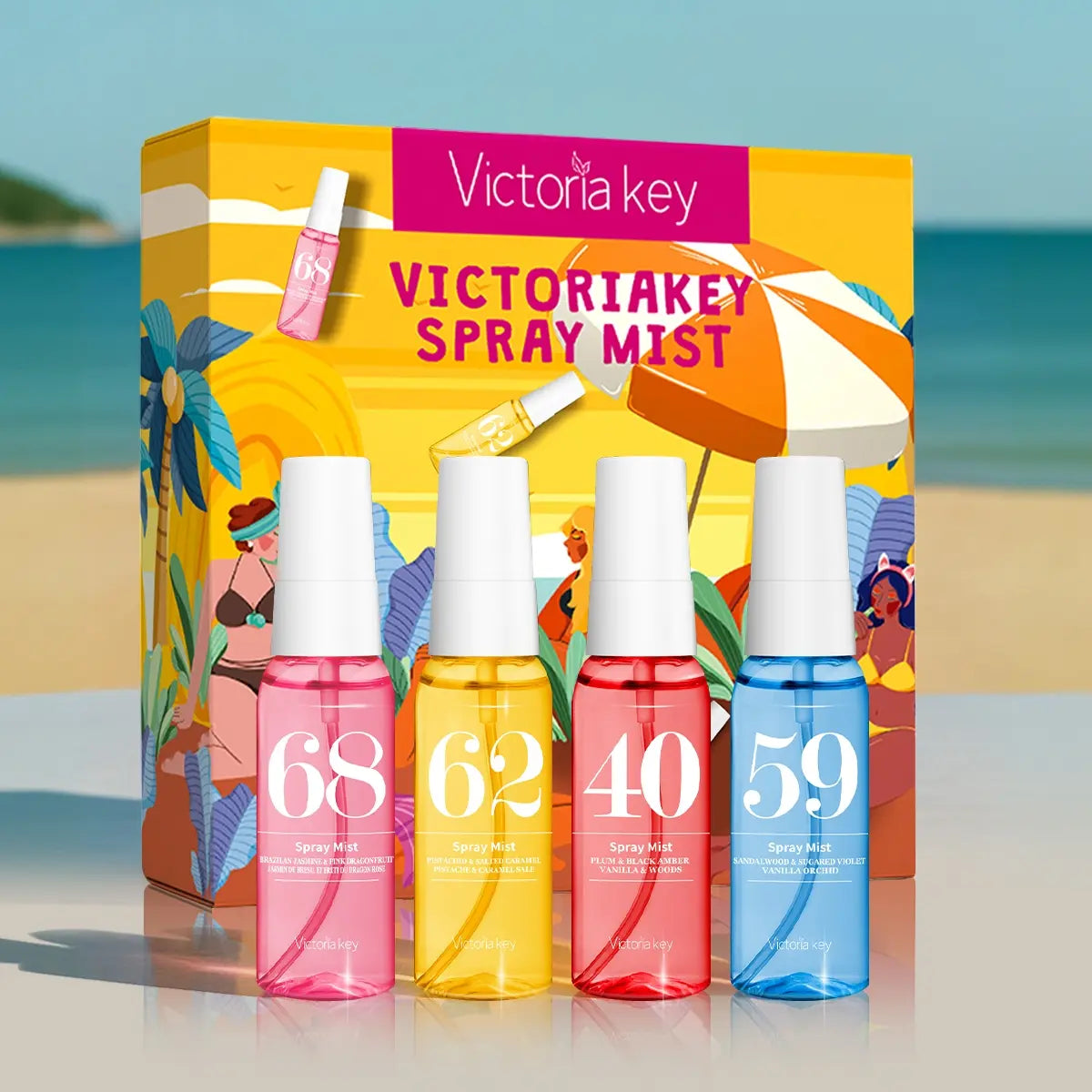 Brazilian Women'S Perfume Set, Premium Fragrance Gift Box, Aromatic Fruity Fragrance, Floral Fruity and Food Scents, 40ML X 4, Daily Use or Gift, Perfect for Any Occasion, Floral Fragrance Spray