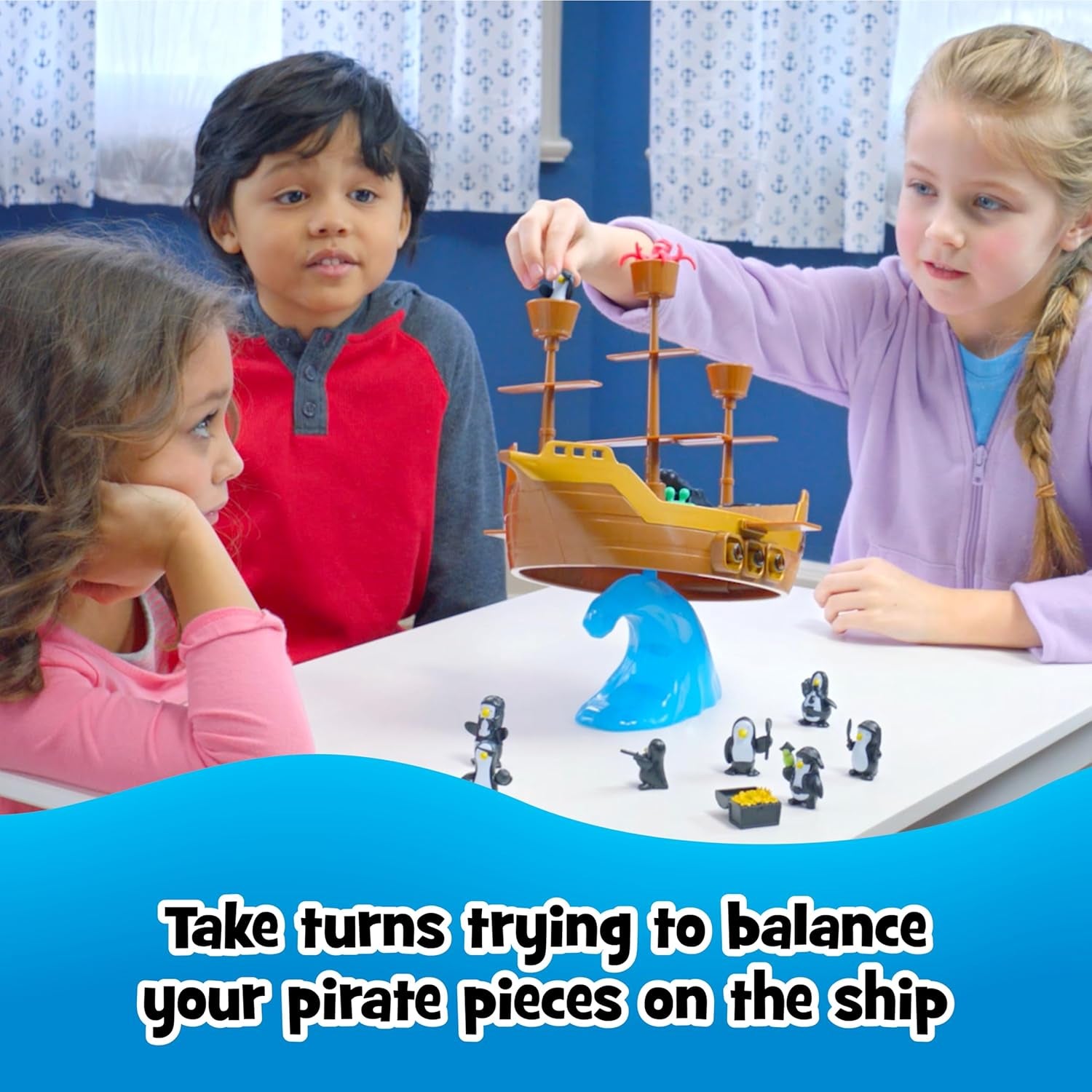 Don’T Rock the Boat Board Games for Family Night, Hand & Eye Coordination | Family Game, Kids Games, Multi-Player, Board Games for Family Night, Preschool Toys, Hand-Eye-Coordination Game