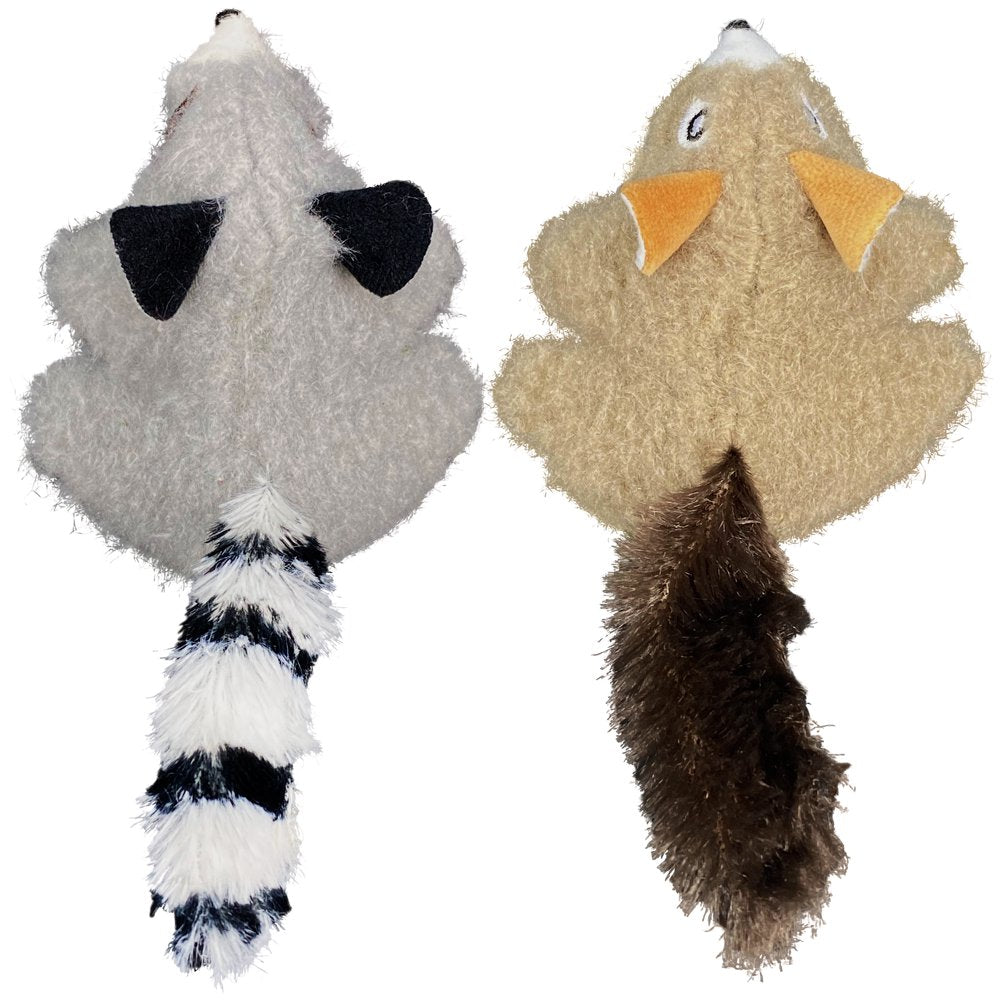 Vibrant Life Lemur and Squirrel Plush Multicolor Cat Toy, Crinkle and Catnip, 2 Pack