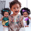 Ecore Fun 2 Pcs 8 Inch Black Baby Doll with Clothes and Accessories | African Washable Realistic Silicone Baby Dolls with Clothes and Hairband Pretend Play Age 3+
