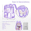 SANMADROLA Clear Backpack Heavy Duty Transparent Bookbag Teen Girlish Cute Bag Large Capacity See through Backpacks Stadium Approved Daypack for Middle School College Sport/Travel, Purple Butterfly