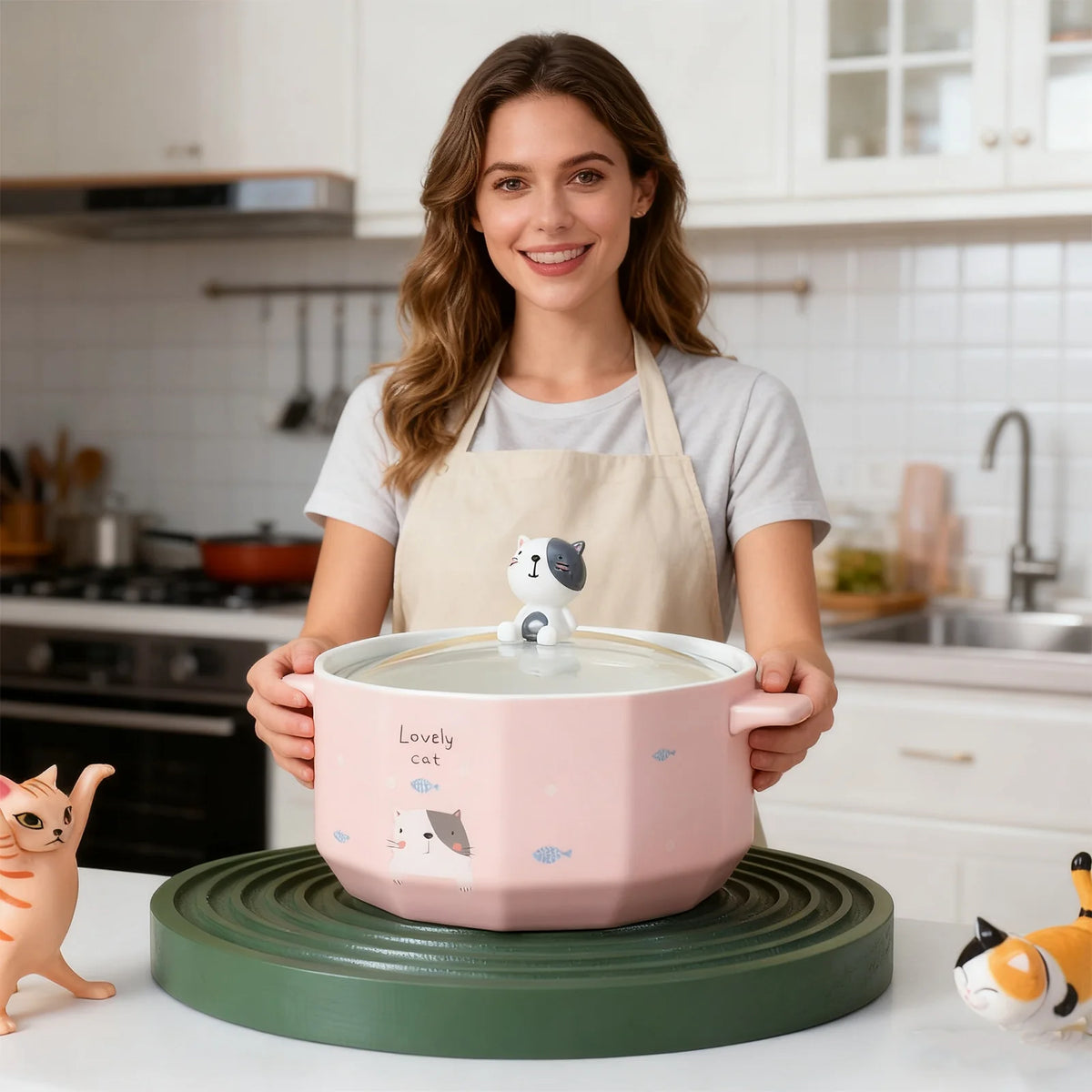 Cartoon Cat Noodles Bowl 850M-Cat