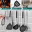 Silicone Cooking Utensil Set, Umite Chef 15Pcs Silicone Cooking Kitchen Utensils Set, Non-Stick - Best Kitchen Cookware with Stainless Steel Handle - Black Kitchen Utensils