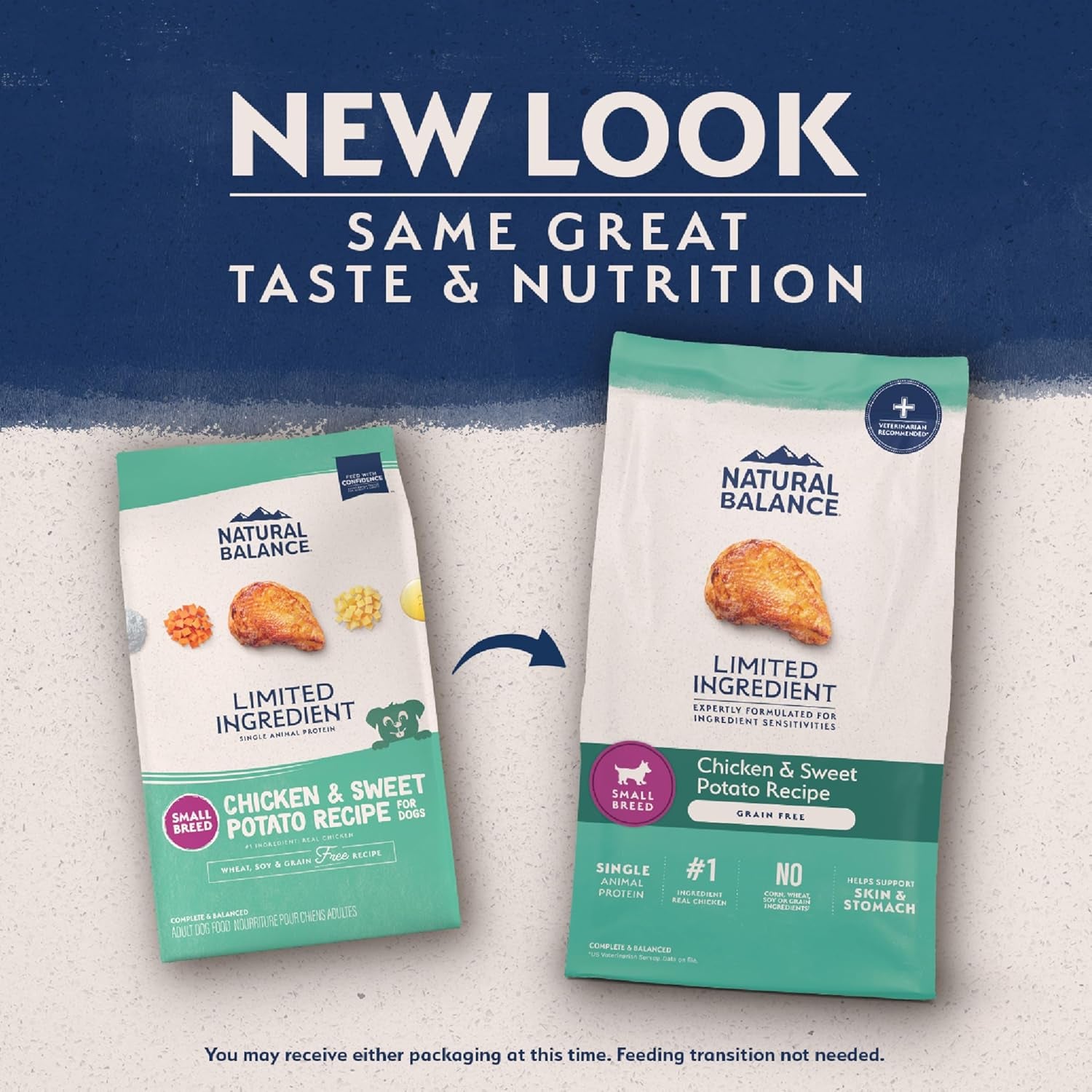 Natural Balance Limited Ingredient Small Breed Adult Grain-Free Dry Dog Food, Chicken & Sweet Potato Recipe, 4 Pound (Pack of 1)