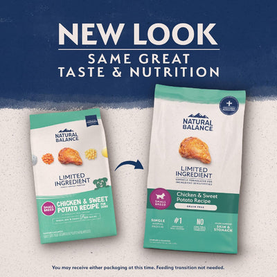 Natural Balance Limited Ingredient Small Breed Adult Grain-Free Dry Dog Food, Chicken & Sweet Potato Recipe, 4 Pound (Pack of 1)