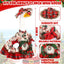 Suzile Christmas Wreath Porch Goose Outfit, 23 Inch Cement Plastic Geese