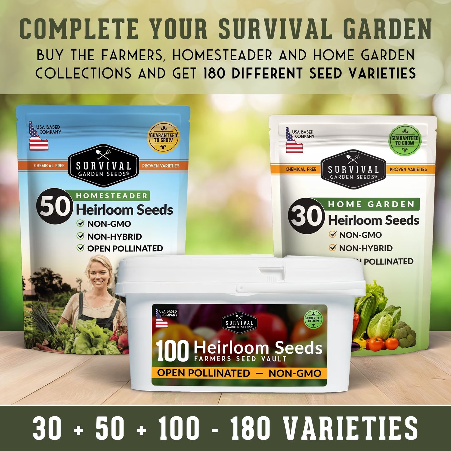 Unlock Your Green Thumb with the 100 Pack Farmer's Kit of Non-GMO Heirloom Vegetable Seeds - Perfect for Emergency Preparedness and Sustainable Gardening!