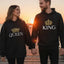 Tstars King & Queen Matching Couple Hoodie Set - His & Hers Pullover Hoodies - Valentine'S Day Gift for Couples