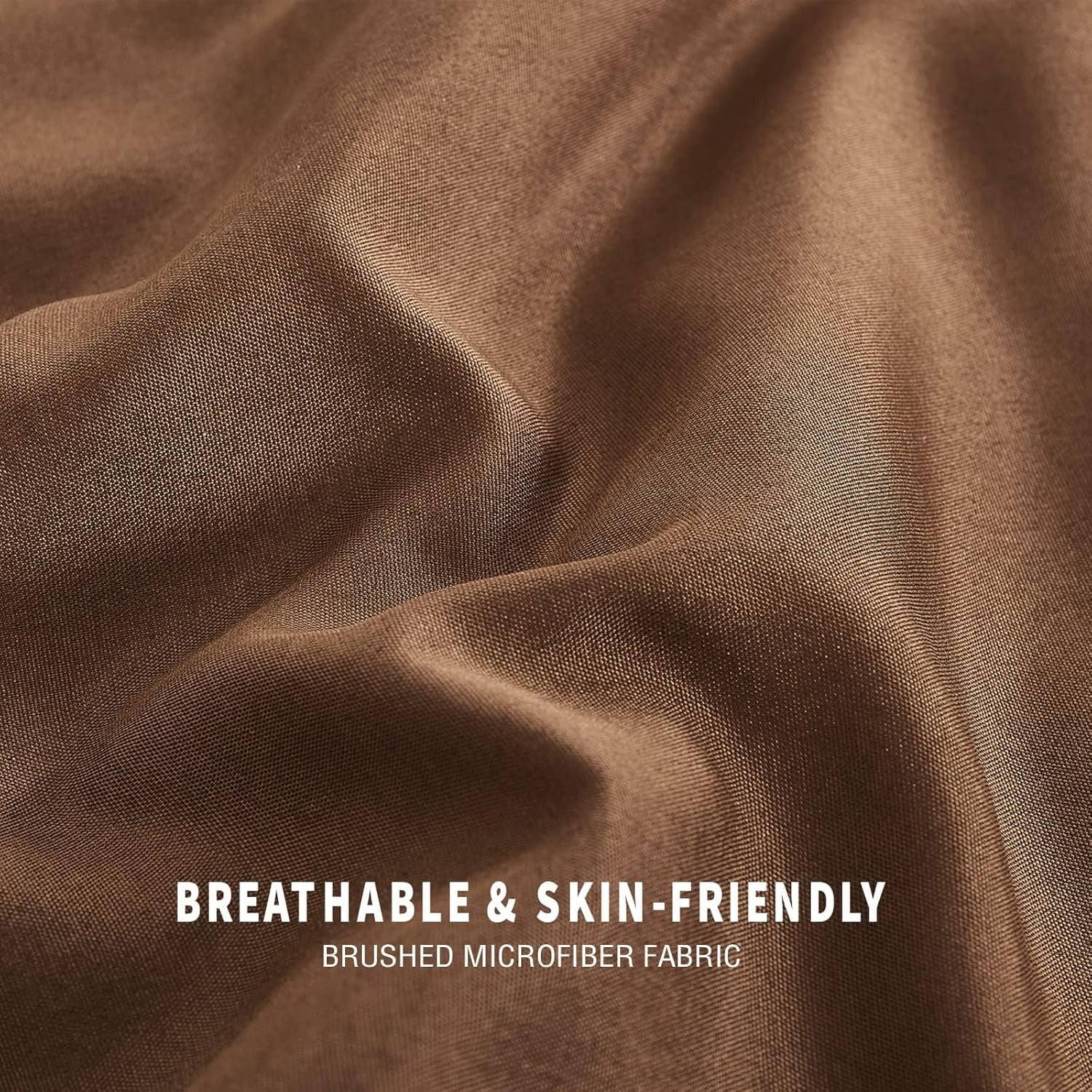 Exclusivo Mezcla Lightweight Reversible Queen Size Comforter Set, down Alternative Comforter with 2 Pillow Sham, Queen Size Bedding Set for All Seasons, Brown/Khaki