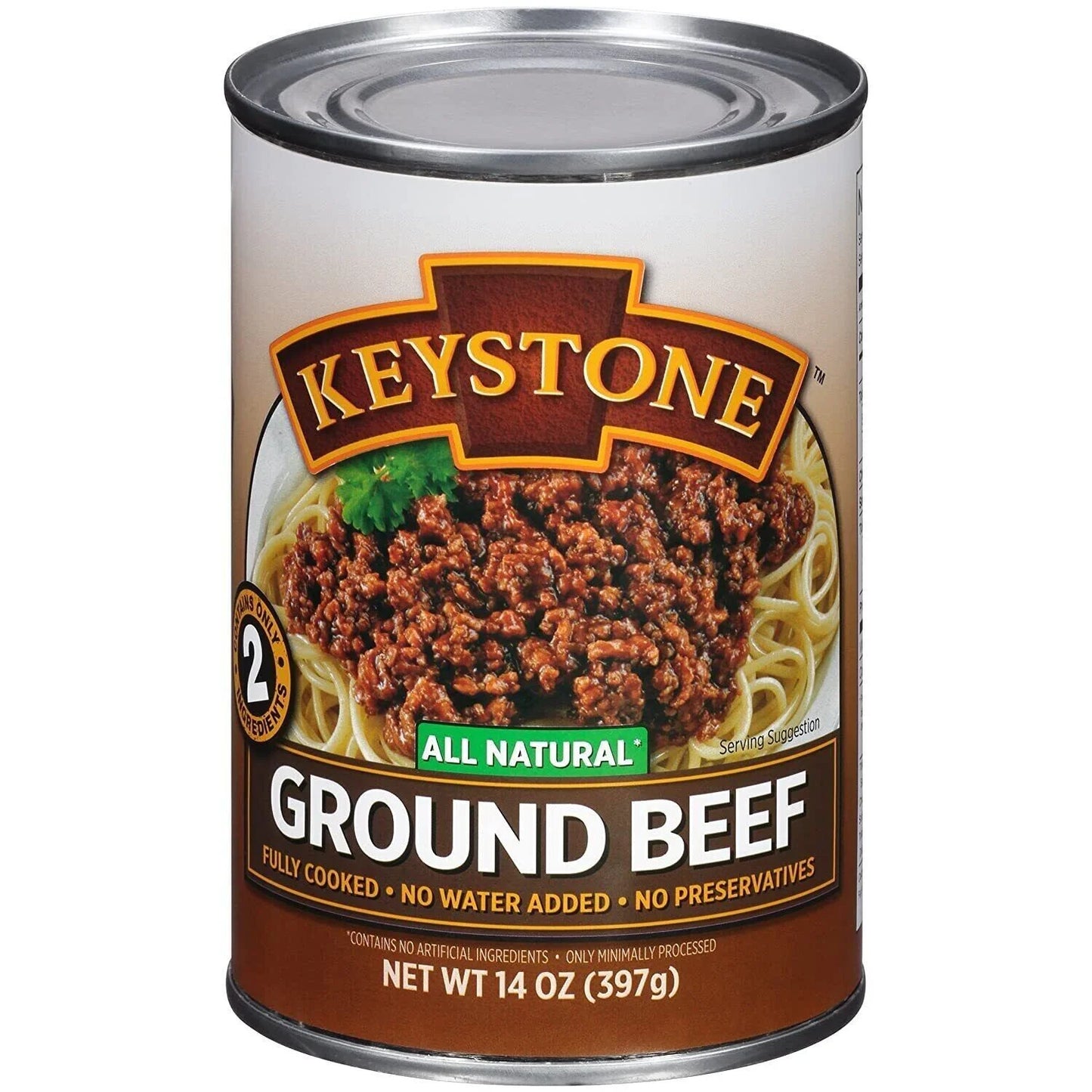 (12 Pack) Keystone Ground Beef 14 Oz Can Fully Cooked ✅, Emergency Food for Camping Hiking and Backpacking (12 Cans) ✅