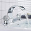 Widespread Bathroom Basin Faucet Crystal Handle Sink Mixer Tap Chrome Finish