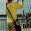 The Go Caddy Water Bottle Holder ~  cylindrical tote bag ~ fits bottles up to 1.5 liter