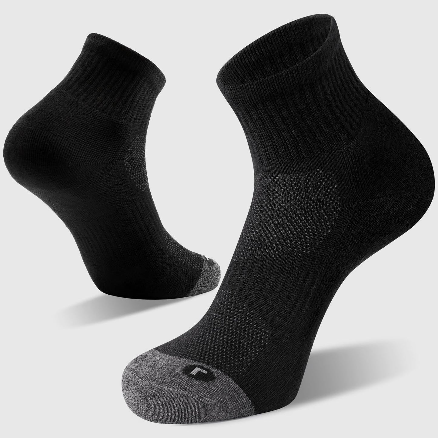 FITRELL 6 Pack Men'S Athletic Ankle Socks Cushioned Sports Running Socks 7-9/9-12/12-15
