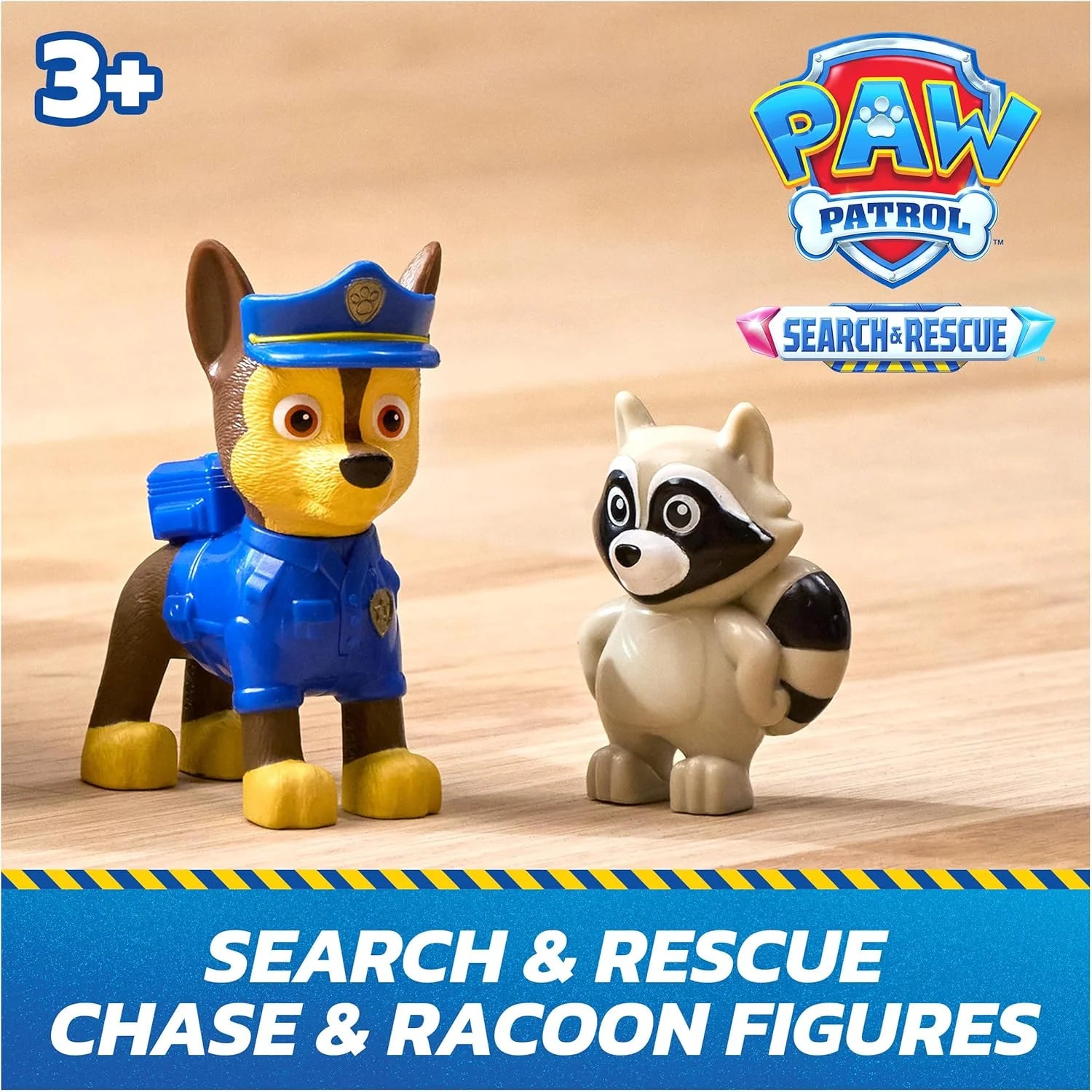Search & Rescue, Chase Rescue Cruiser Vehicle with 2 Figures, Police Car Toy with Pull-Back Action, Kids Toys for Boys & Girls Ages 3+