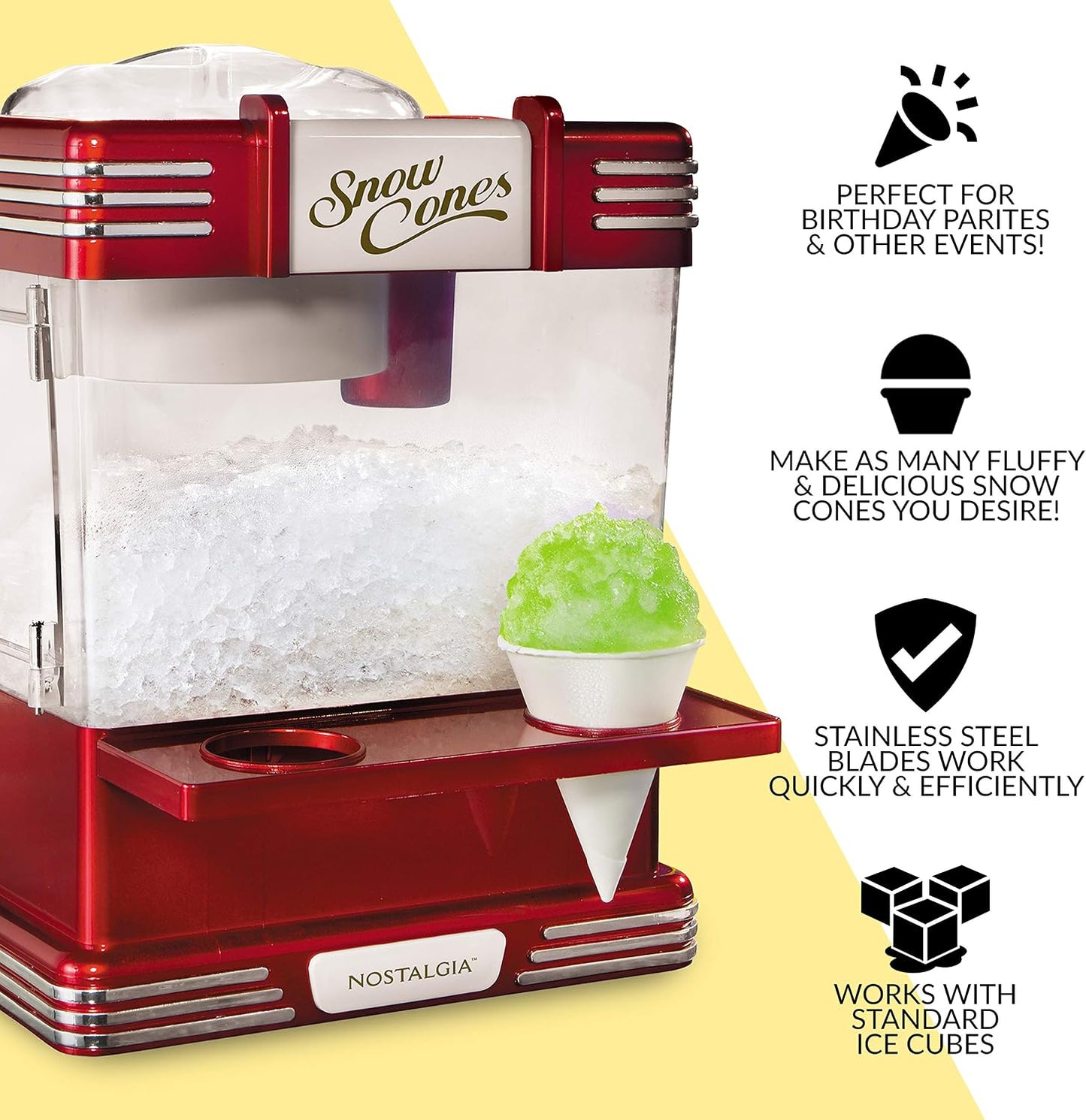 Nostalgia Cotton Candy and Snow Cone Machine Bundle - Retro Treat Makers