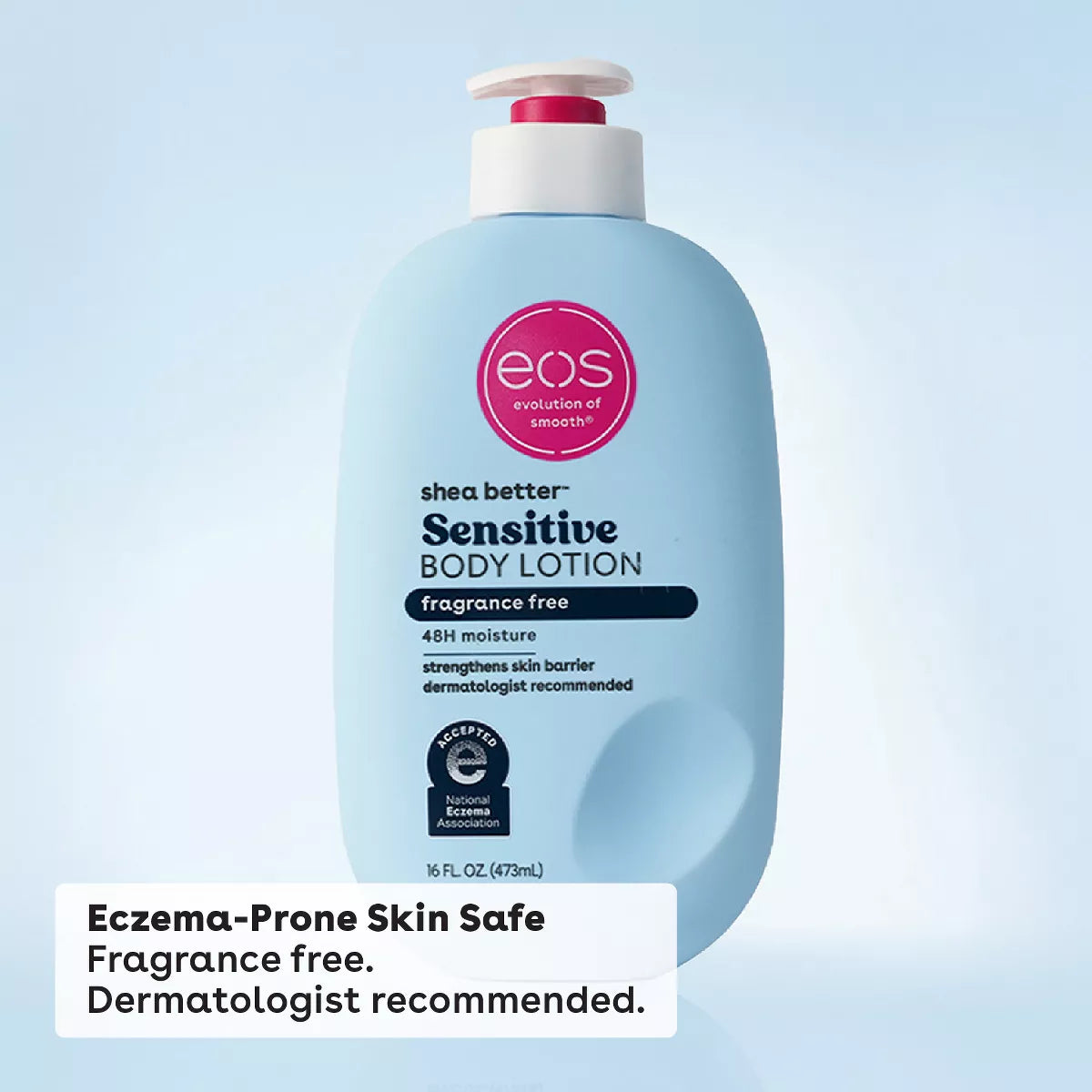Eos Shea Better 24H Moisture Body Lotion - Fragrance Free - 16 Fl Oz: Whole Body, Bottle, Normal Skin