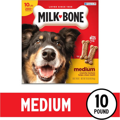 Milk Bone Dog Treats for Medium Dogs, 10 Pound, Crunchy Biscuit for Teeth Cleaning - Farmers Dog Food