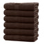 Dan River Washcloth for Face 12 Pack Soft Absorbent and Quick Drying Durable Cotton Face Towel - Brown