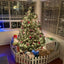 4 Pcs 11.8X19.7Inch White Plastic Picket Fence Christmas Xmas Tree Wedding Party Decoration Indoor Garden Border and Dog Cat Christmas Tree Protector (78.7 Inch in Total)
