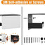 HITSLAM Toilet Paper Holder with Shelf, Stick on Matte Black Toilet Paper Roll Holder, Self Adhesive or Wall-Mount with Screws for Bathroom,Washroom