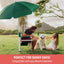 PICNIC TIME Sports Chair with Side Table and Armrest Caddy, Lightweight Aluminum Folding Outdoor Camping Chair for Adults, Portable Director Style Lawn Seating with Pockets & Carry Strap, (Red)