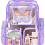 SANMADROLA Clear Backpack Heavy Duty Transparent Bookbag Teen Girlish Cute Bag Large Capacity See through Backpacks Stadium Approved Daypack for Middle School College Sport/Travel, Purple Butterfly