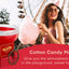 Cotton Candy Machine, Cotton Candy Maker for Kids with Candy Spoon and 10 Candy Sticks, Christmas Red, FOHERE