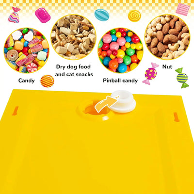 Viral Tiktok Candy Frame a Fun Wall-Mounted Dispenser for Your Home Candy Dispenser Picture Frame Handy Fast Distribution Candies, Nuts, Dog & Cat Treats Holiday Gifts Halloween Decoration Yellow Adults Decorative, Christmas Gift