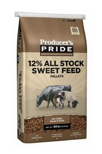 Producer'S Pride 47214 Animal Products 50 Lbs., 12% All-Stock Sweet Cattle Feed