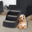 Vida-XL Folding 3-Step Dog Stairs Black