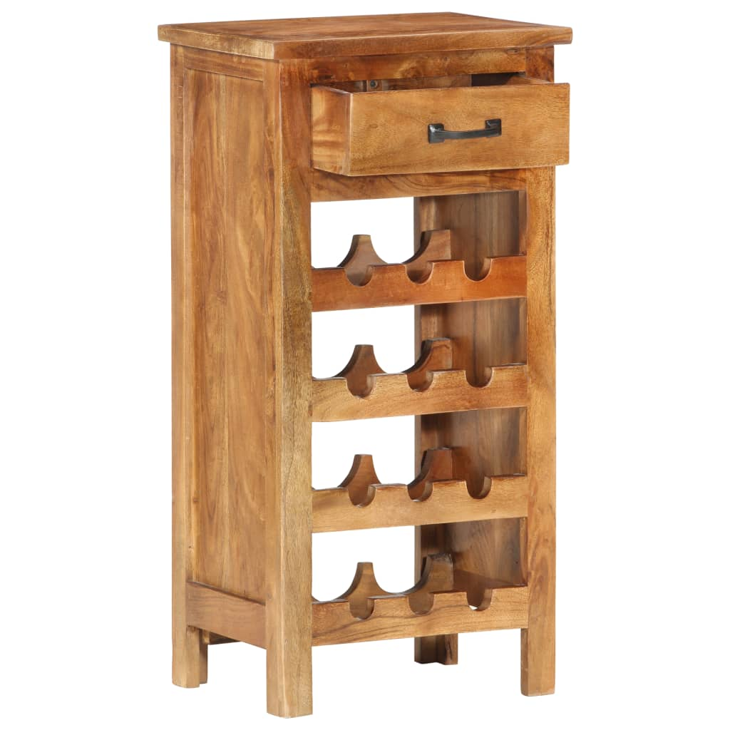 Vida-XL Wine Cabinet 15.7"x11.8"x31.5" Solid Acacia Wood