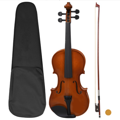 XL Violin Full Set with Bow and Chin Rest Dark Wood 4/4