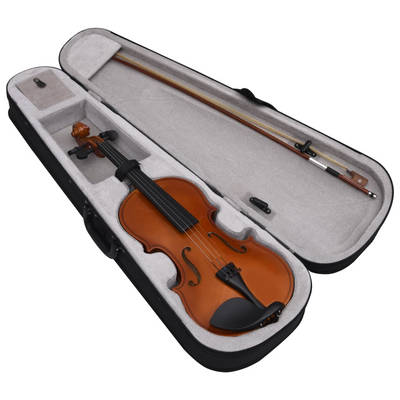 XL Violin Full Set with Bow and Chin Rest Dark Wood 4/4