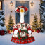 Suzile Christmas Wreath Porch Goose Outfit, 23 Inch Cement Plastic Geese